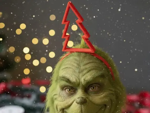Weihnachtsbaum Haarreifen - Festlicher Fun