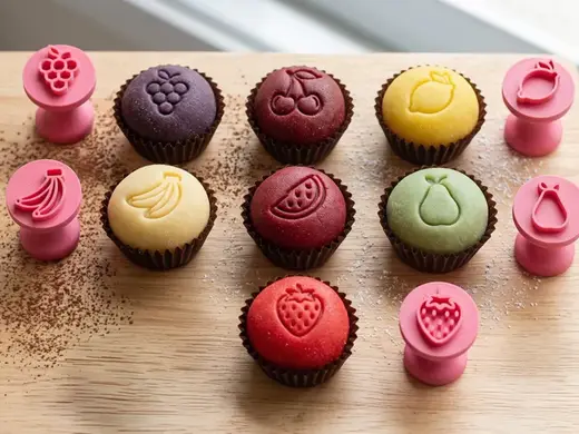Kit de Carimbos de Frutas p/ Brigadeiros e Cookies