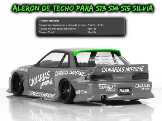 Custom RC Drift Roof Wing - Silvia S13 S14 S15