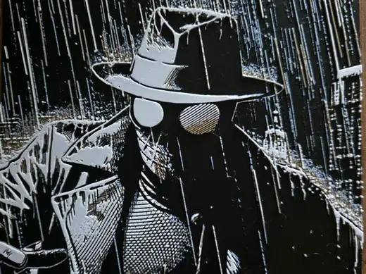Spider-Man Noir - Filament Painting (HueForge)