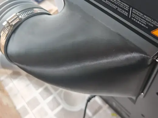 h2系列 h2s/h2d/h2c 后部外排排风管接口 100mm 一体打印
