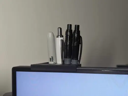 Monitor mounted ped holder