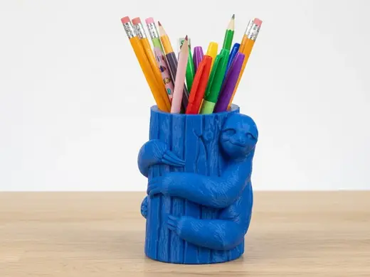 Cute Sloth Hugging Tree Pencil Holder