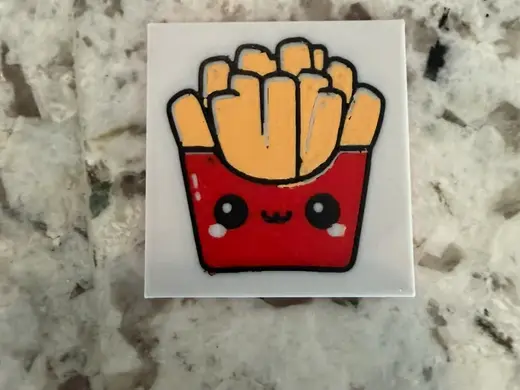 Cute French Fries plate/key chain