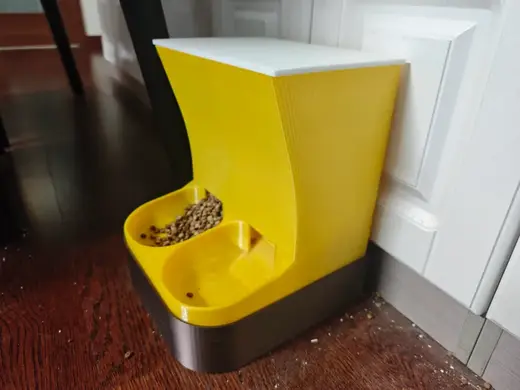 (优化模型)超大尺寸猫碗猫粮喂食器独立双碗不卡粮