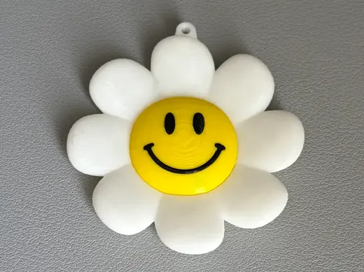 Smiley Flower Daisy Keychain | No AMS