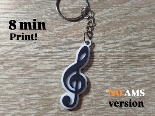 Sol key keychain - Music keychain