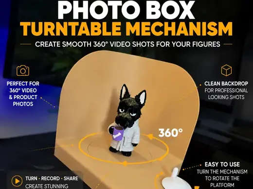 PhotoBox With Manual TurnTable Mechanism