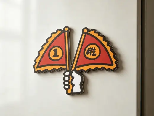 一定胜 旗开得胜冰箱贴钥匙扣-高考中考励志挂件-考公上岸好运摆件