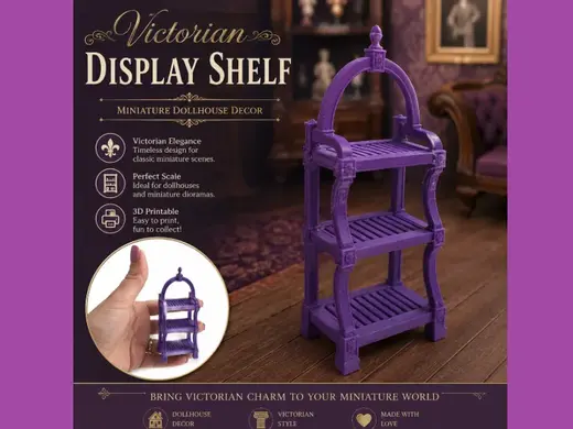 Elegant Victorian Display Shelf Miniature
