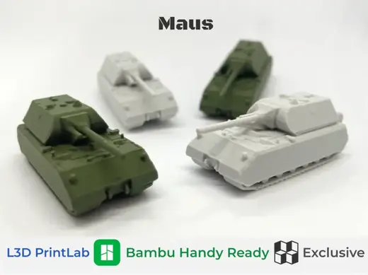 Mini Maus Tank 1/200 Scale By L3D PrintLab