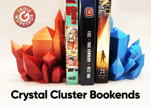 ⧋ Crystal Cluster Bookends ⧋ No Supports