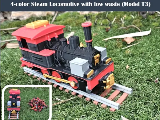 Low waste Steam Locomotive (Model T3) 4 colors