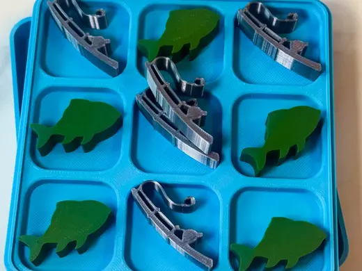 Fishing Tic-Tac-Toe Travel with Storage Box