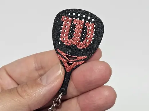 Custom Wilson Bela Pro Padel Racket Keychain