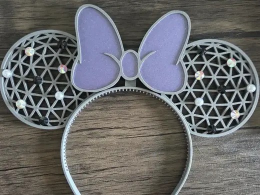 Epcot Spaceship Earth Headband Minnie Bow