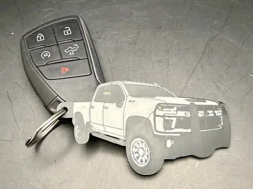 Custom Chevy Silverado Keychain 2024+ HD Style