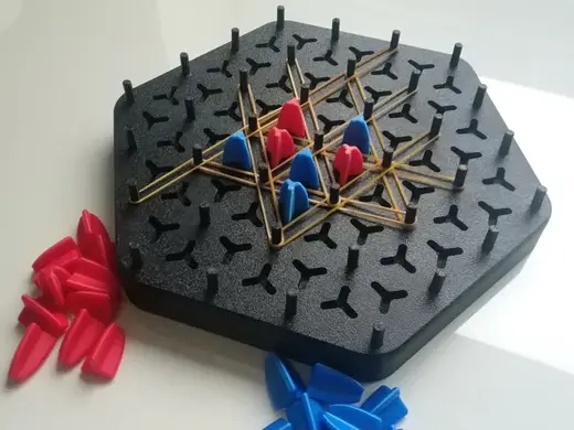 Rubber Band Triangle board game