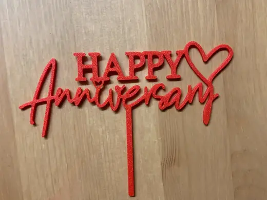 Happy Anniversary Cake topper