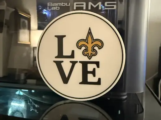LOVE NEW ORLEANS SAINTS COASTER