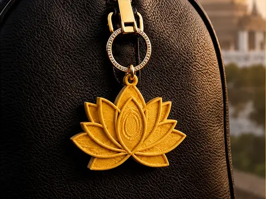 Lotus Flower Keychain & Car Hanging Ornament