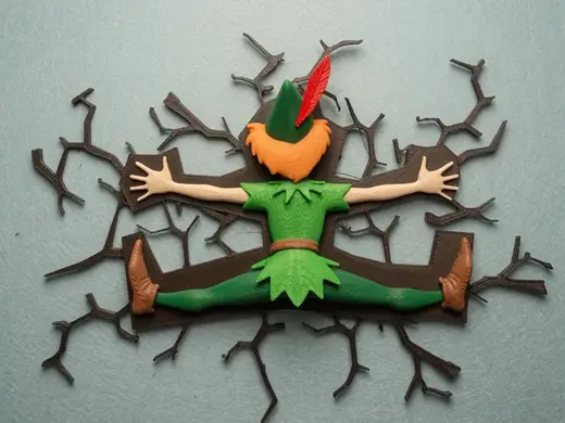 PETER PAN CRASHED STICKER MAGNET WALL DECOR