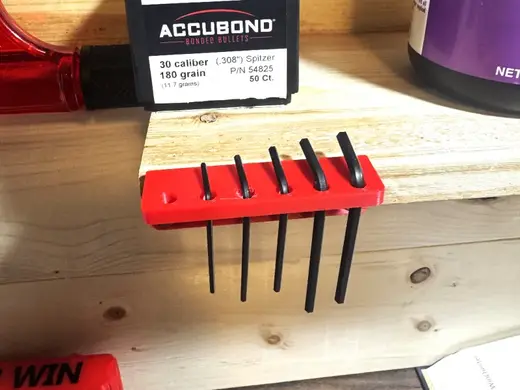 Allen key holder wallmount 6keys