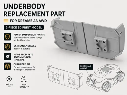 Unterseite / Unterbau für Dreame A3 AWD