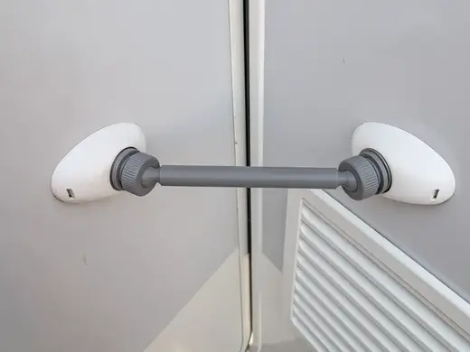 Swift Caravan Door Holder Helps Vent Fridge