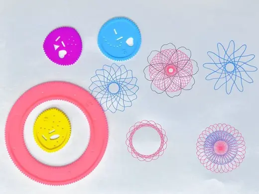 万花尺改进版,Spirograph drawing template
