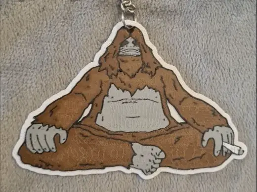 Sassy the sasquatch keychain