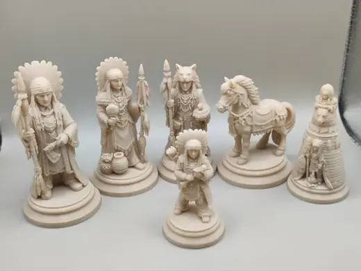Warriors of the Great Plains Chess Set