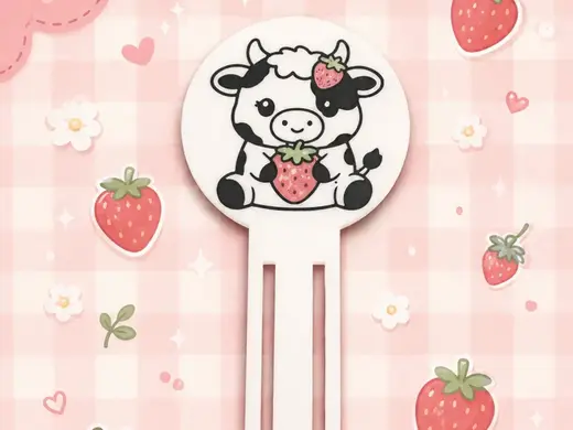 Strawberry Cow Bookmark