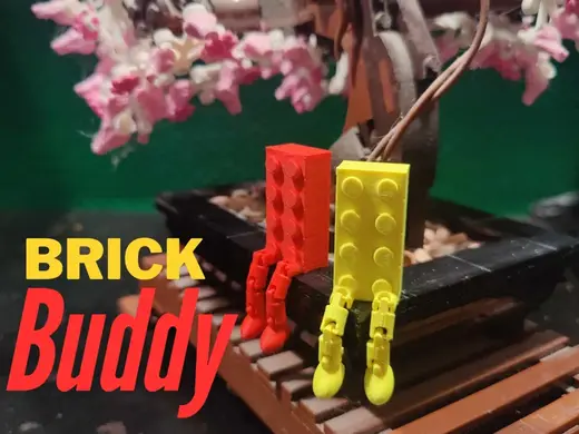 Brick with articulated legs