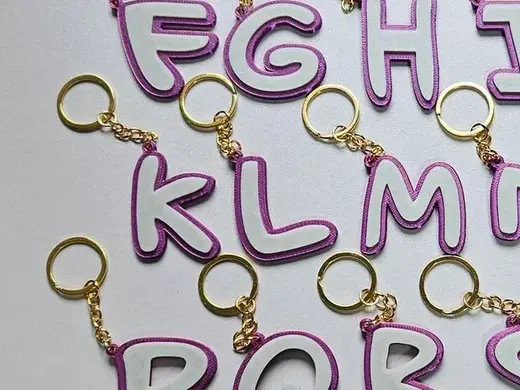 Letter L keychain