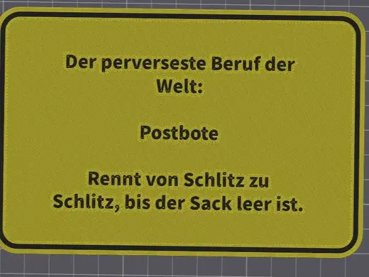 Postbote - Schild