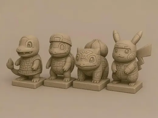 Aztec Gen 1 Starter Pokemon