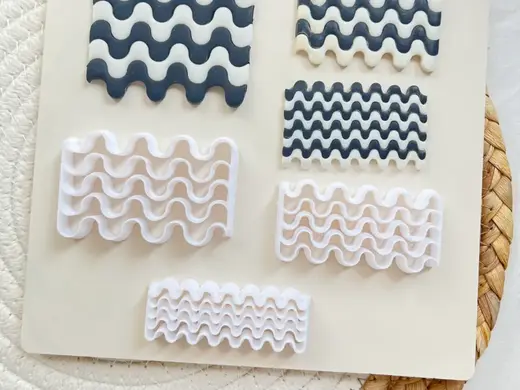 Wave polymer clay cutters Jewelry-making tools