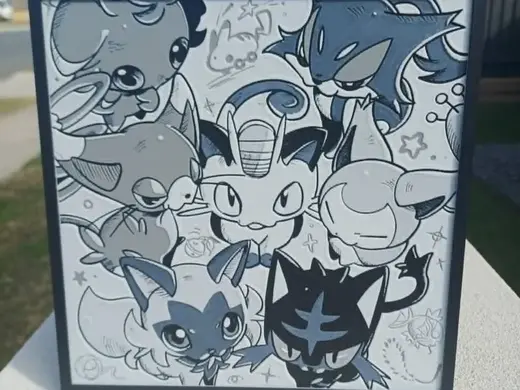 Feline Pokémon Hueforge 220x220mm