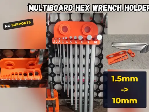 Multiboard Hex Wrench Holder (1.5-10mm)