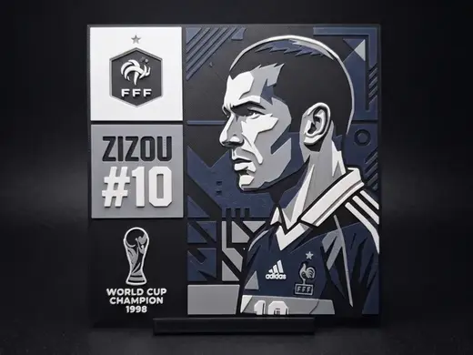 Zinedine Zidane Tribute - Wall Art