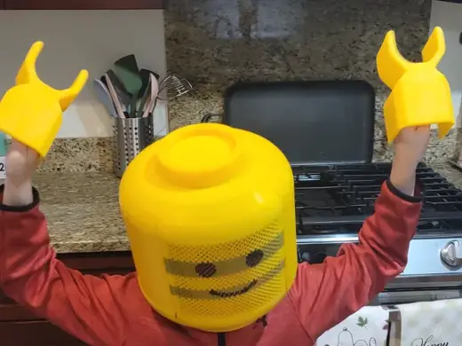 Brick Head and Hands for Costume