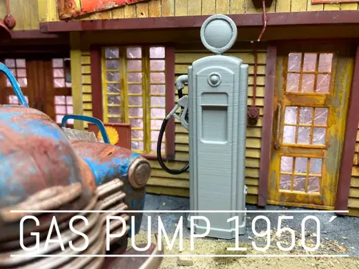 Gas pump 1950s, scale 1:24