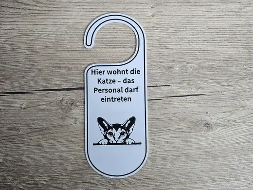 Lustiger Türhänger für Katzenbesitzer