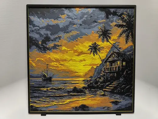 Tropical Island Sunset - Hueforge