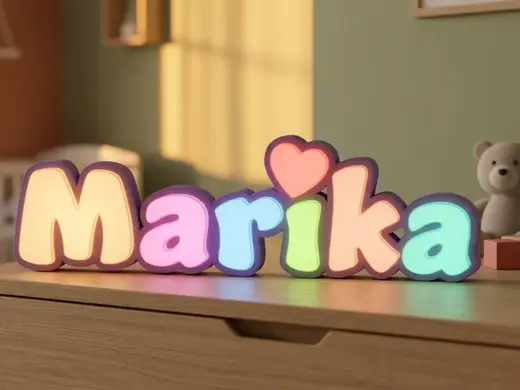 Namenlampe Marika | LED Lampe fürs Kinderzimmer