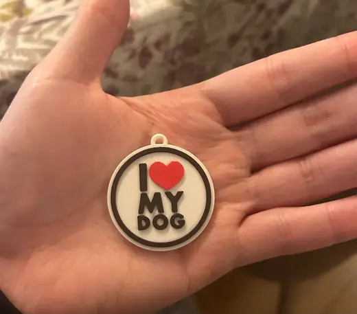 I Love My Dog Keychain
