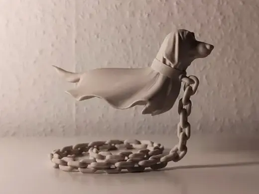 Floating Ghost Dog Illusion - Dachshund