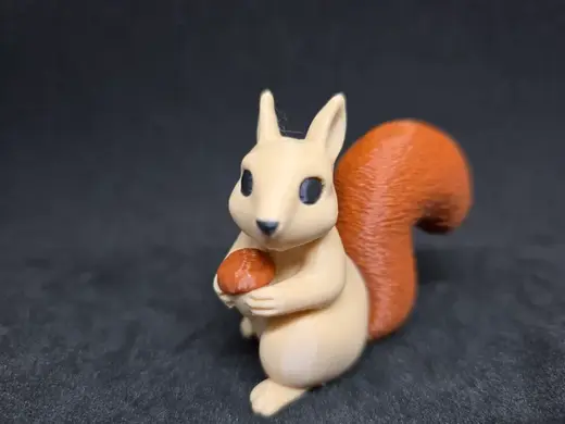 Squirrel with Acorn – Cute Decorative 3D Model