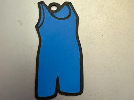 Wrestling singlet keychain